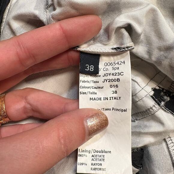 Jil Sander Navy Black/White Abstract Fit n Flare Sleeveless Mini Dress - 38 / 8 - Picture 10 of 10